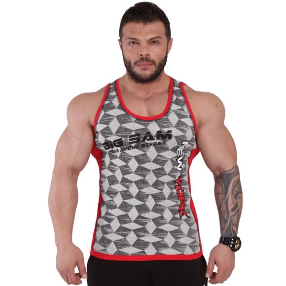 BIG SAM SPORTSWEAR COMPANY Bodybuilding Mens Muscleshirt Tanktop T-Back Tee Tank Stringer 2246 